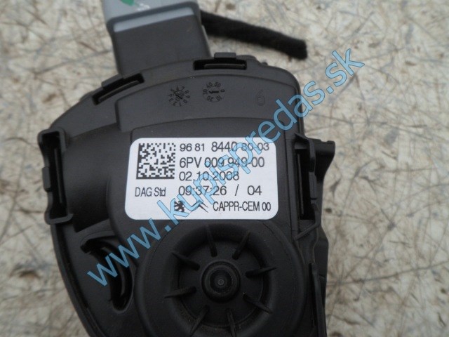 elektrický plynový pedál na peugeot 207 1,4i, 9681844080-3